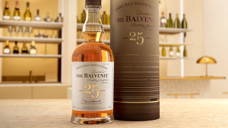The Balvenie Twenty-Five avnjuts gärna vid högtidsstunder och bjuder på ett elegant fruktigt uttryck och en långvarig sötma
