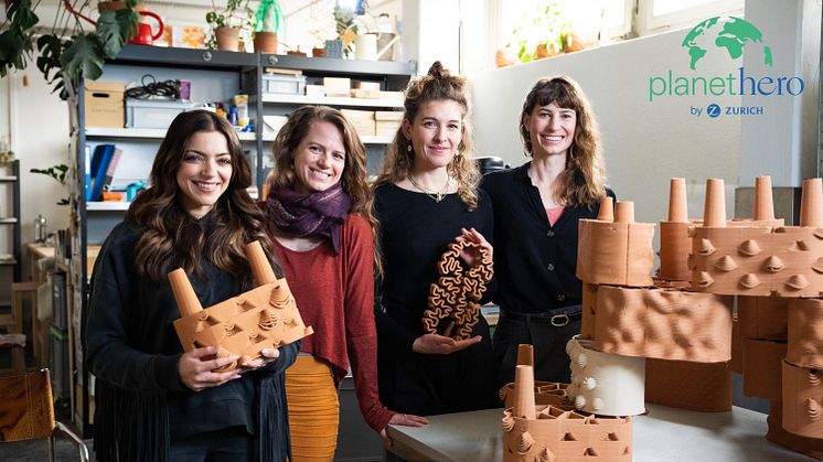 Anne Menden und die rrreefs-Gründerinnen Hanna Kuhfuss, Marie Griesmar und Dr. Ulrike Pfreundt