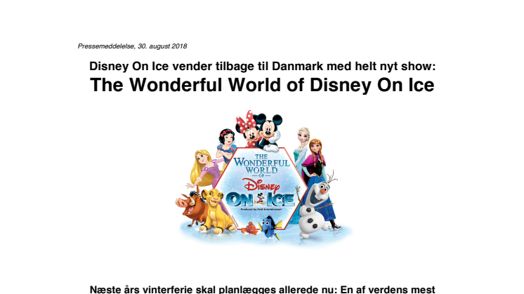 Disney On Ice vender tilbage til Danmark med helt nyt show: The Wonderful World of Disney On Ice