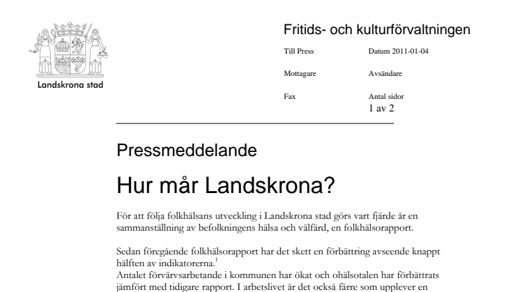 Hur mår Landskrona? 