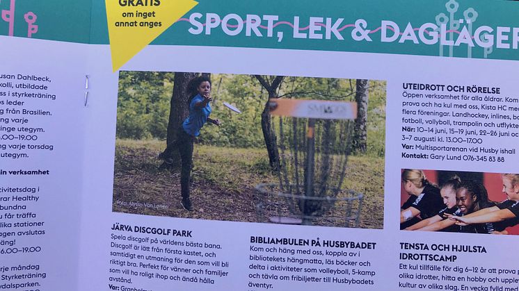 Discgolf är en av aktiviteterna i stadsdelsförvaltningarnas sommarlovsprogram för Järva.