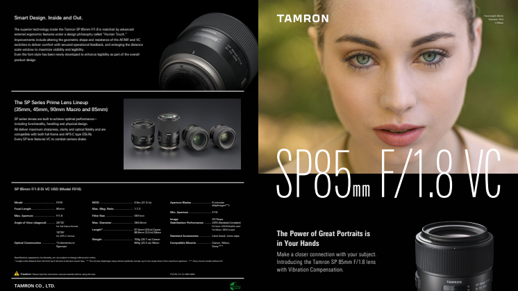 Tamron SP 85mm VC