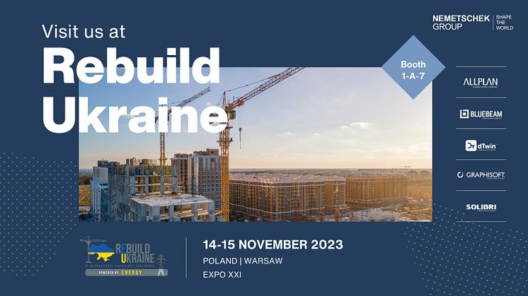 Gemeinsam die Zukunft gestalten: Die Nemetschek Group präsentiert ihre Lösungen auf der ReBuild Ukraine 