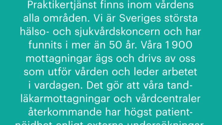 Praktikertjänst har Sveriges nöjdaste tandvårdspatienter