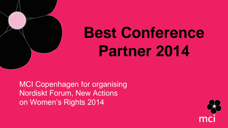 MCI Copenhagen er nomineret til prisen som årets Best Conference Partner - MPI Awards 2015!