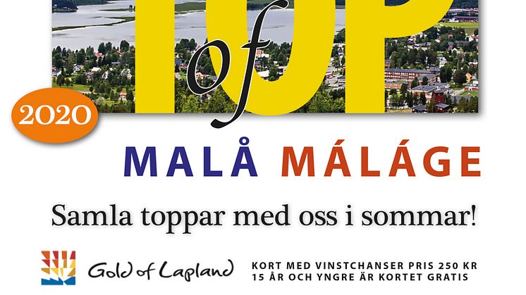 Framsidan på Top of Malå-kortet.