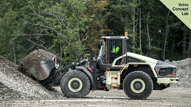 Volvo LX1 hybridhjullastare - på arbetsplats