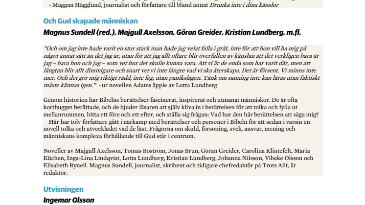 Nya böcker från Libris förlag, september 2014