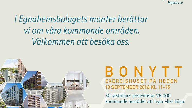 Bonytt mässa 10 september kl 11-15 i Exercishuset, Heden