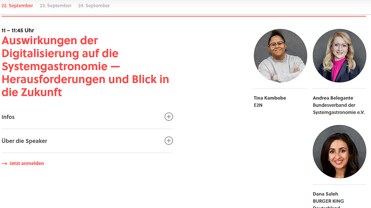 "E2N Insights – Live" mit BdS-Hauptgeschäftsführerin Andrea Belegante: Auswirkungen der Digitalisierung auf die Systemgastronomie – Herausforderungen und Blick in die Zukunft
