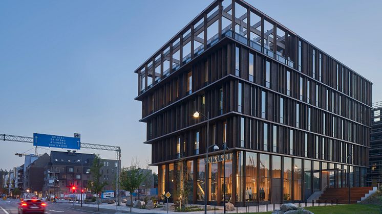 Next Step Groups signaturbyggnad Nodi vinner prestigefyllda arkitektur-priset Dezeen Awards, kategori ”Business Building”