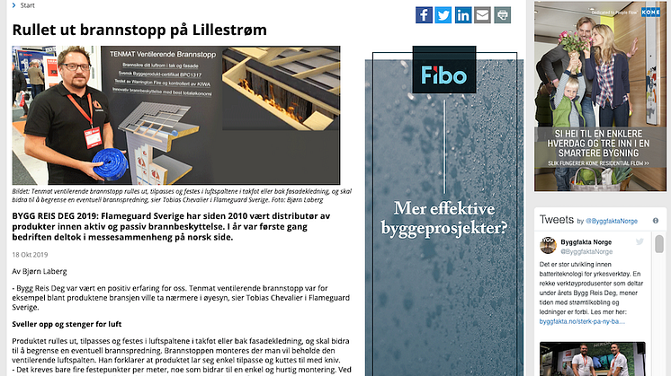  Flameguard visade upp innovativt brandskydd från TENMAT och det blev väl mottaget i Norge!