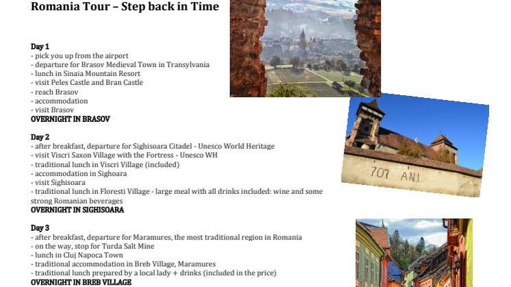 Temaresa i Rumänien - "Step Back in Time"  - en riktig upplevelse