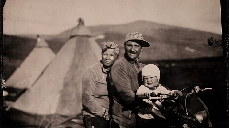Familj på motorcykel: Sara- Helen Persson, Klemmet Israelsson och Nils -Teodor Israelsson. Foto: Hans Jonsson.