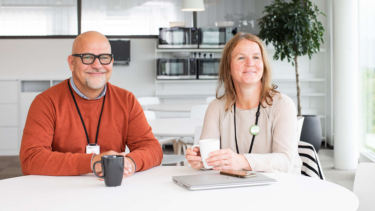 Magnus Andersson, förvaltare på Wihlborgs och Ausra Reinap, Senior Environmental Engineer, Axis.