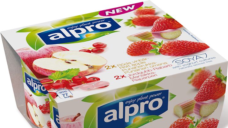 Alpro alternativ til yoghurt jordbær/eple