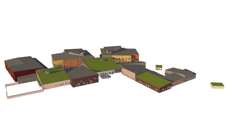 Lingenässkolan kommer att bestå av åtta sammankopplade huskroppar med en total yta på cirka 9400 kvadratmeter.