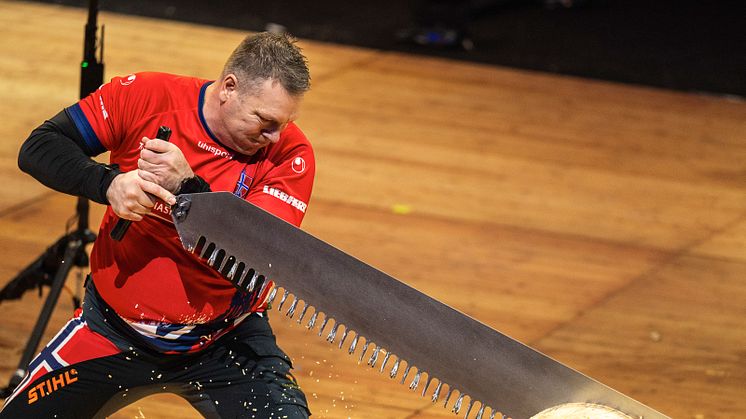 Norge støtte på tøff motstand med verdenseliten i TIMBERSPORTS® 2023 og endte til slutt på en 10. plass.  