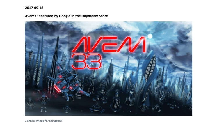 Avem33 featured by Google in the Daydream Store