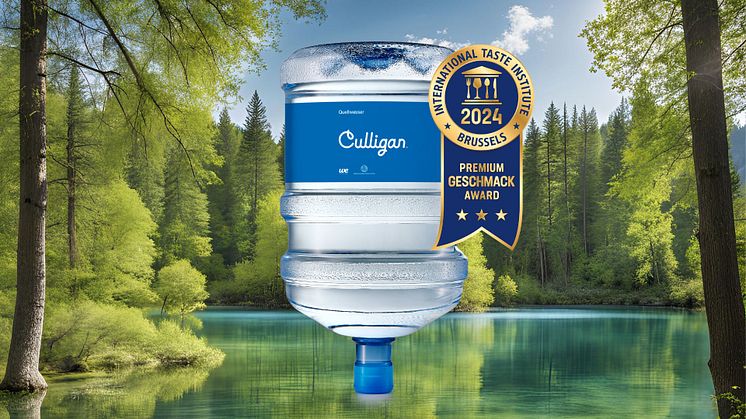 Culligan Quellwasser wurde für herausragenden Geschmack ausgezeichnet.