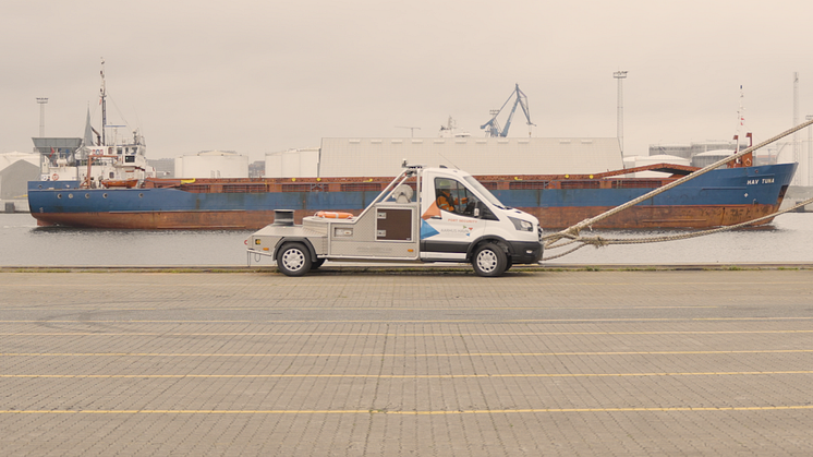 Ford E-Transit: Skandinaviens første elektriske trossebil på Aarhus Havn 