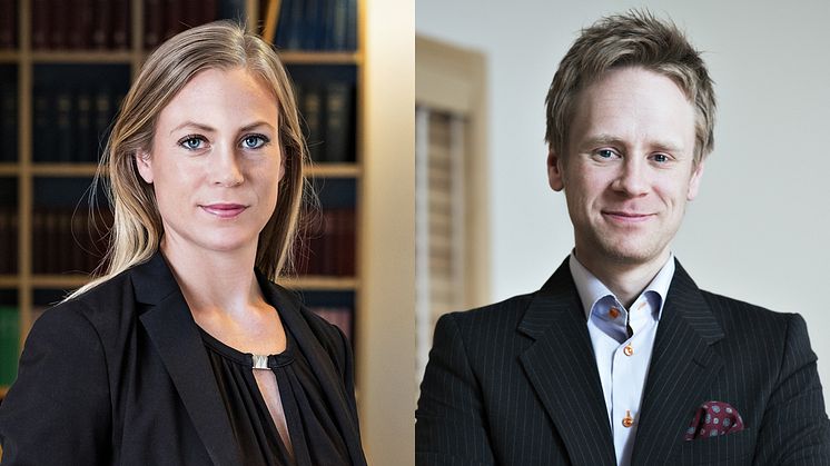 Advokaterna Johanna Hellström och Oscar Wackling