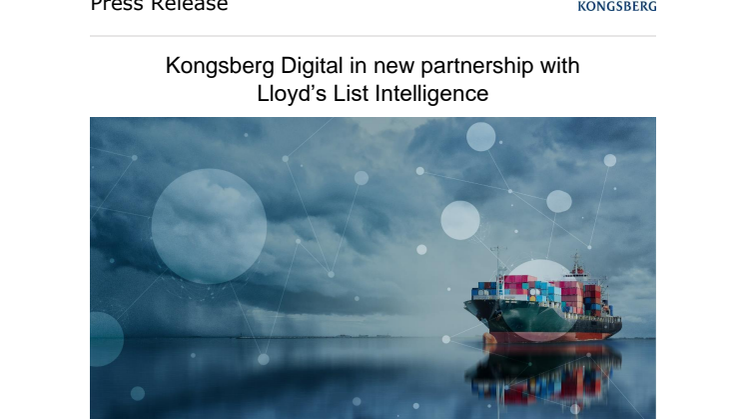 Kongsberg Digital in new partnership with Lloyd’s List Intelligence