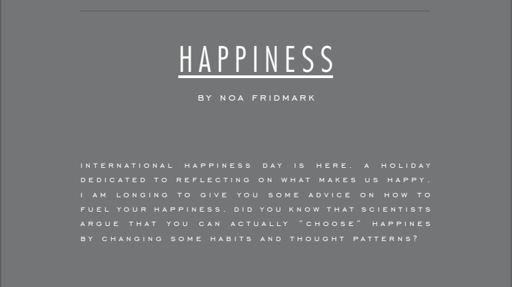Happiness by Noa Fridmark