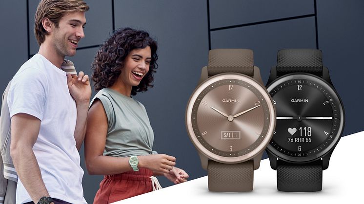 VIVOMOVE SPORT : ELEGANCE ET TECHNOLOGIE POUR LA NOUVELLE MONTRE CONNECTEE A AIGUILLES ANALOGIQUES DE GARMIN