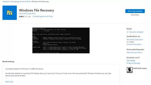 Microsoft Windows File Recovery