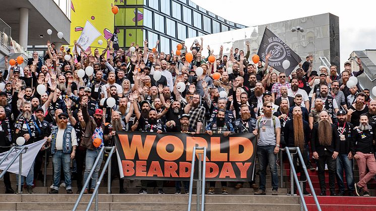 Partysugna skägg inför World Beard Day firandet 2018. I år väntas firandet dra drygt 200 skägg och barberare från hela Sverige.