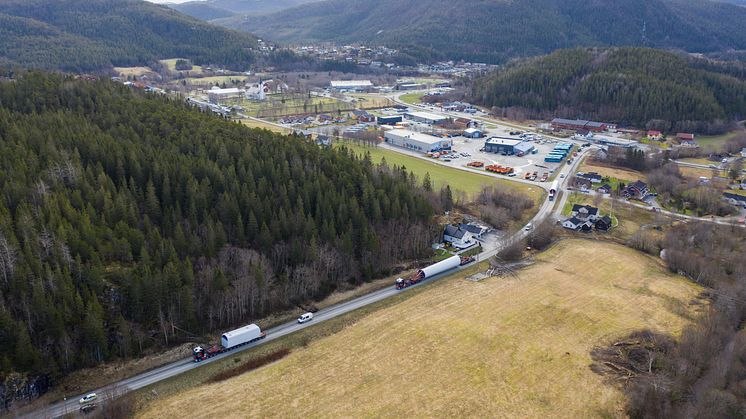 Transport fra Monstad til Kvenndalsfjellet, 27.4.2020