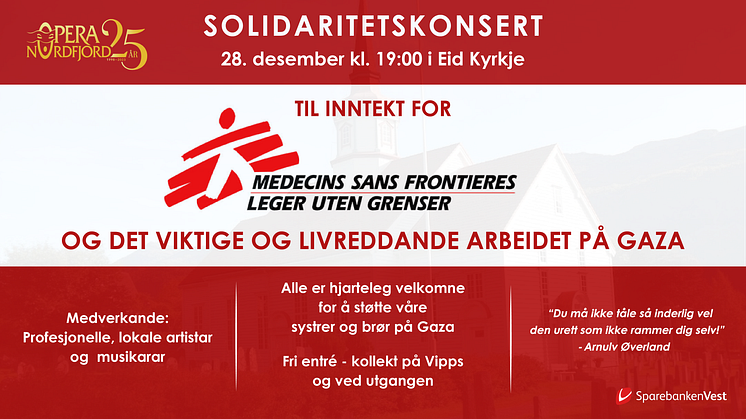 Solidaritetskonsert for Leger uten grenser