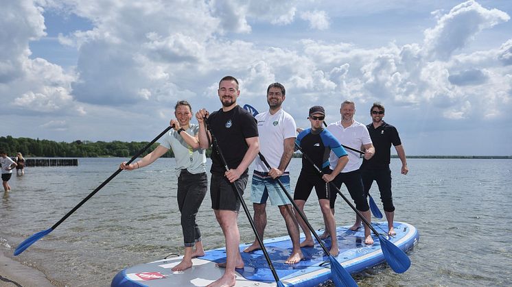 neue SUP-Station am Nordstrand Cospudener See