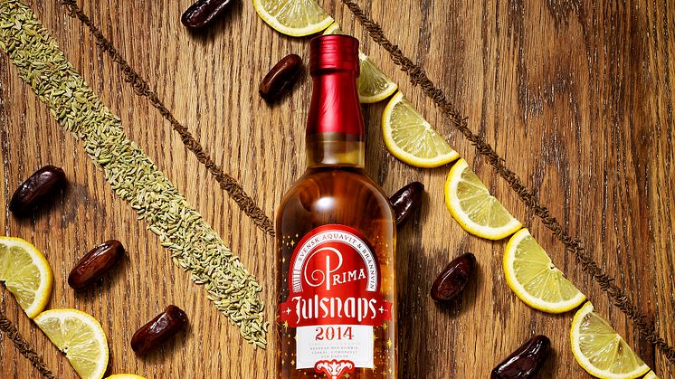PRIMA Julsnaps 2014 inspireras av ursprungsrecept från 1994  – Årets julsnaps har fyllig smak från cognac, dadlar och citrus 