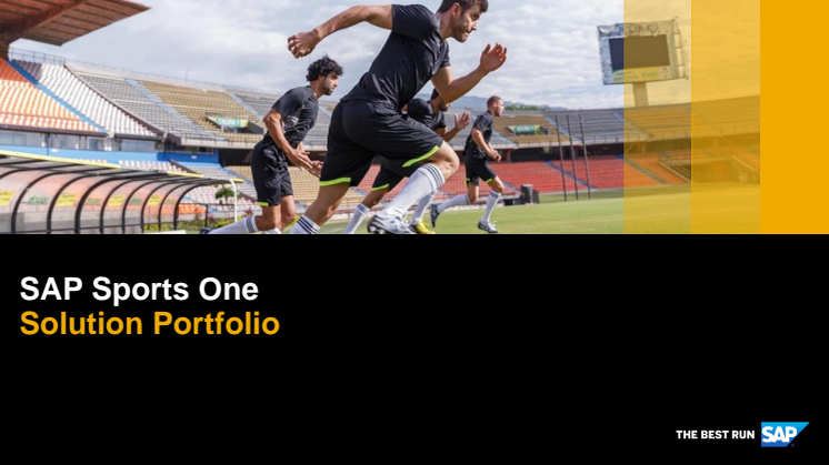 Overblik over SAP Sports One løsningen