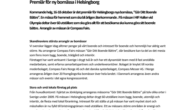 Premiär för ny bomässa i Helsingborg