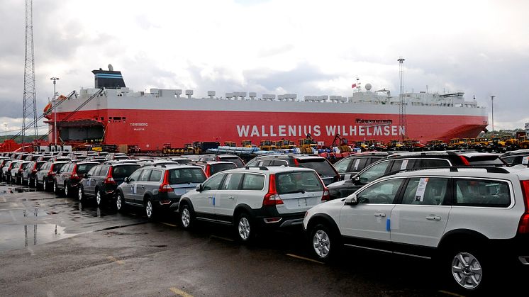 Ökad bilexport i Nordens största hamn