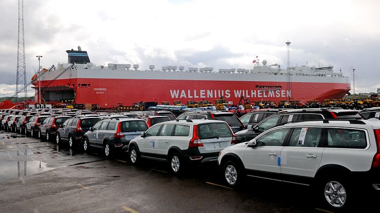 Rise in car exports though the Port of Gothenburg