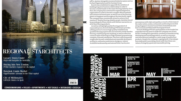 Evorich Flooring Group Featured on Southeast Asia Property Report Magazine 