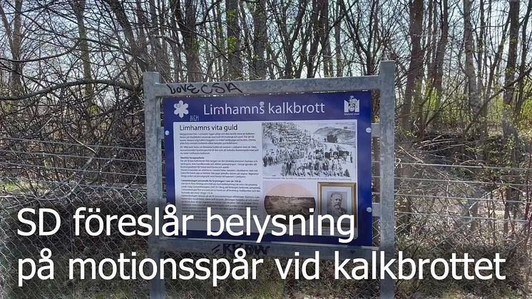 SD Malmö föreslår belysning på motionsslinga vid kalkbrottet