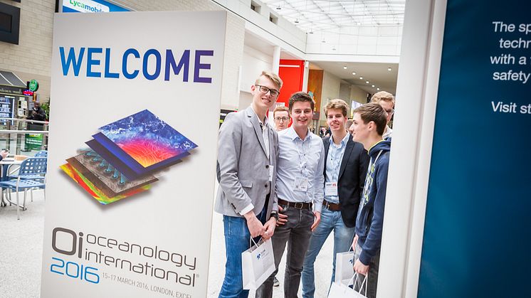 High res image - OINA 2017 - Students visiting Oceanology International 2016 in London for Careers Day