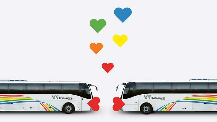 Vy flygbussarna är stolta supportrar av Stockholm Pride Parade 2024