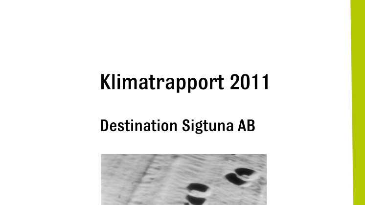 Klimatrapport Destination Sigtuna AB