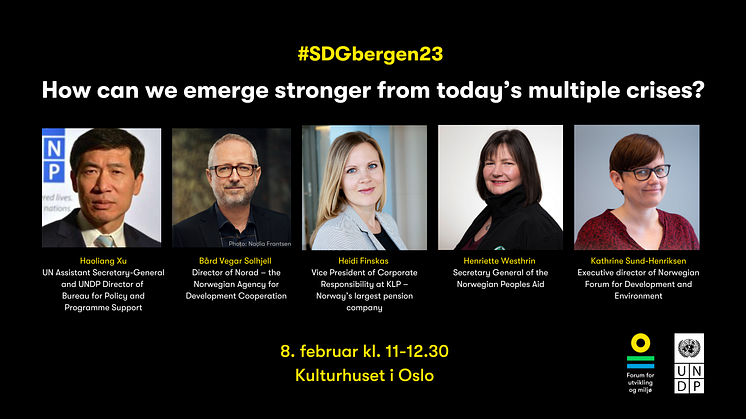 How can we emerge stronger from today’s multiple crises? #SDGbergen23