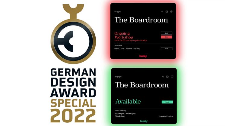German Design Awards 2022 - Humly Room Display.