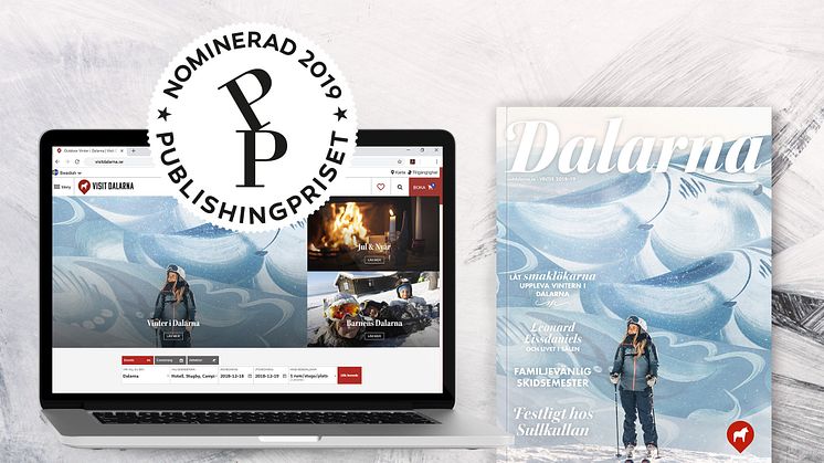 Visit Dalarnas webb och vintermagasin är nominerade till Publishingpriset 2019