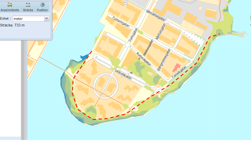 Här skulle Västerås stad prioritera att bygga barriären vid höga flöden i Mälaren. 