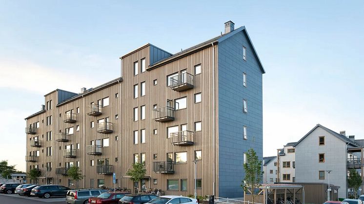 Kvarteret Arken i Växjö är byggt enligt certifieringen Miljöbyggnad silver