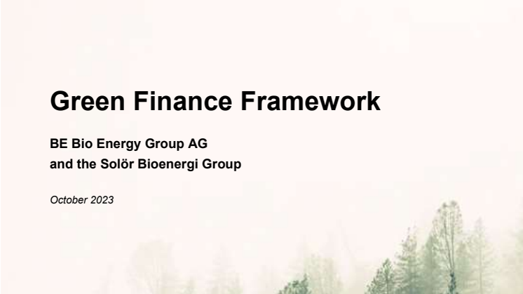 Solör Bioenergy Group: Green Finance Report